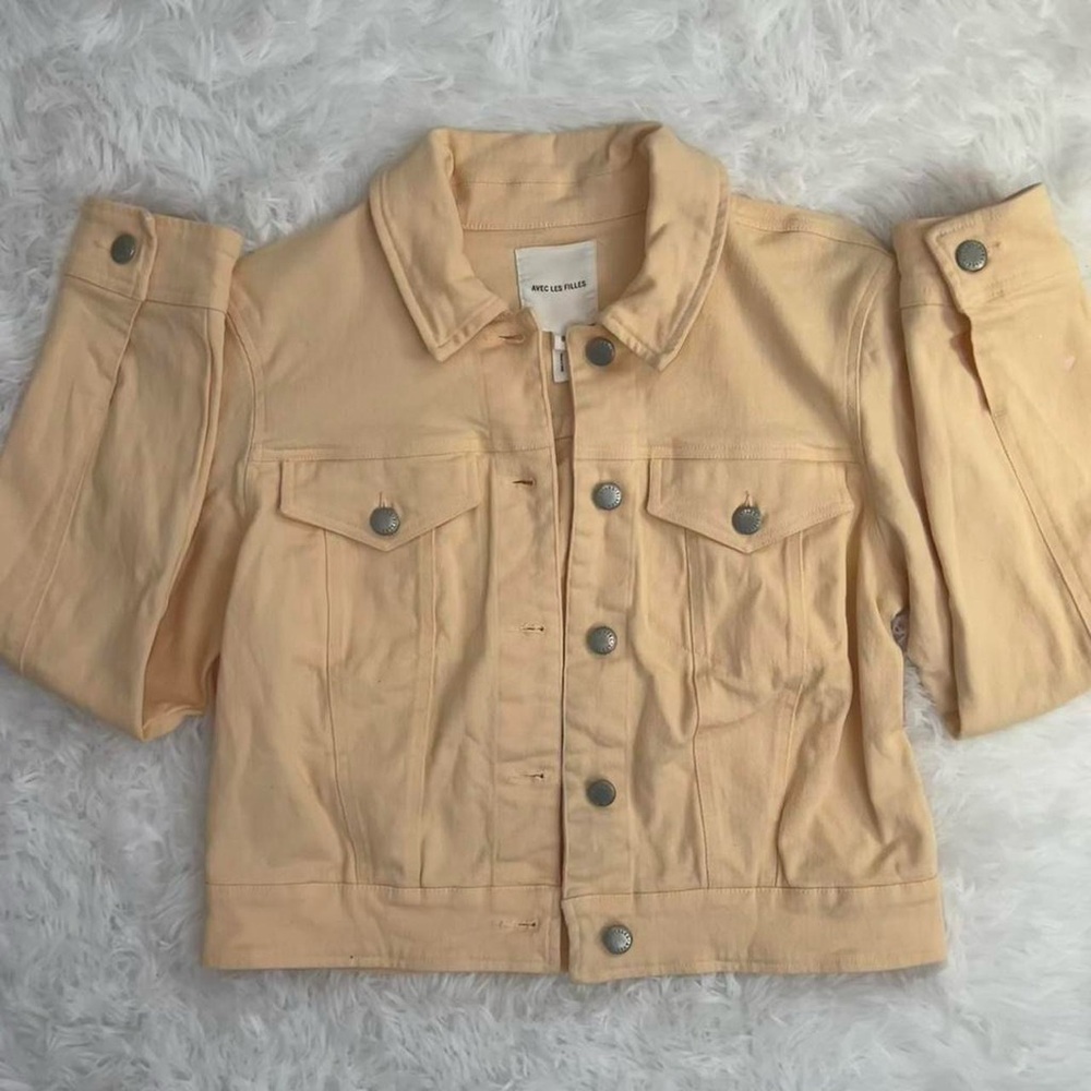 New Avec Les Filles Womens Denim Jacket